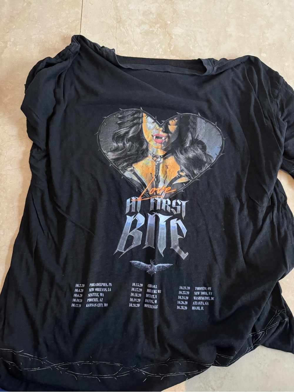 Black 'Love At First Bite' Graphic Tee